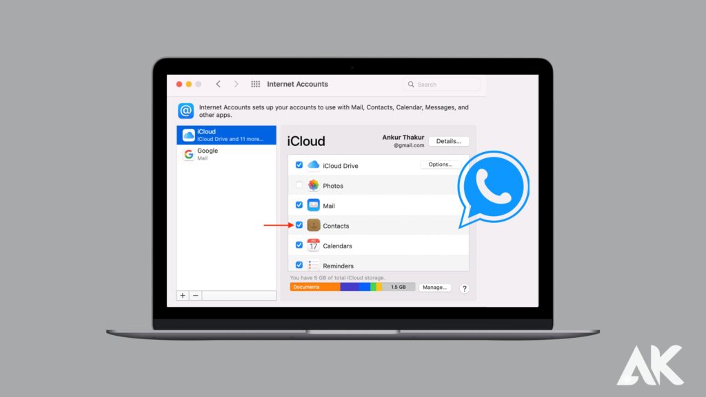 Check iCloud Contacts status