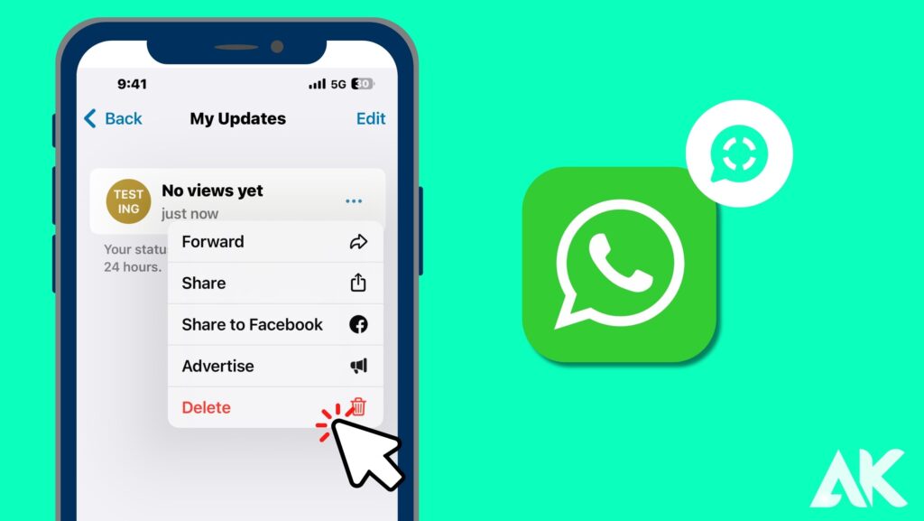 Delete WhatsApp Status On iPhone