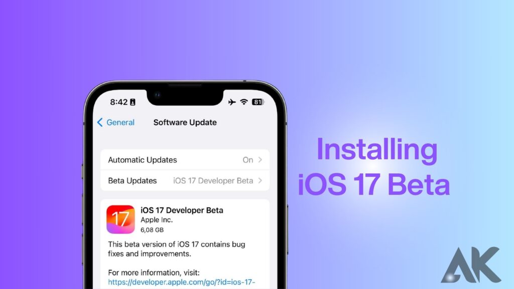 Installing iOS 17 Public Beta Software