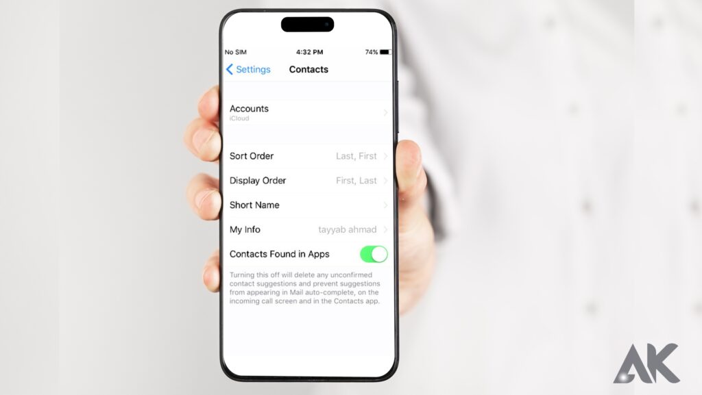 Set contacts to sync with iCloud as the default account
