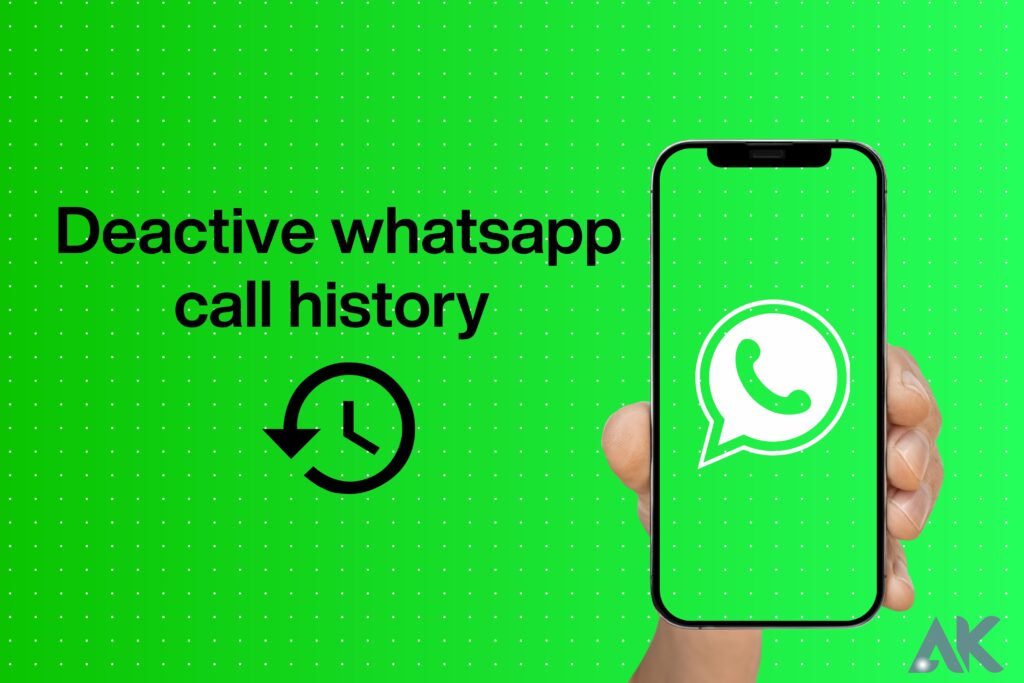 how to disable whatsapp call history in iphone