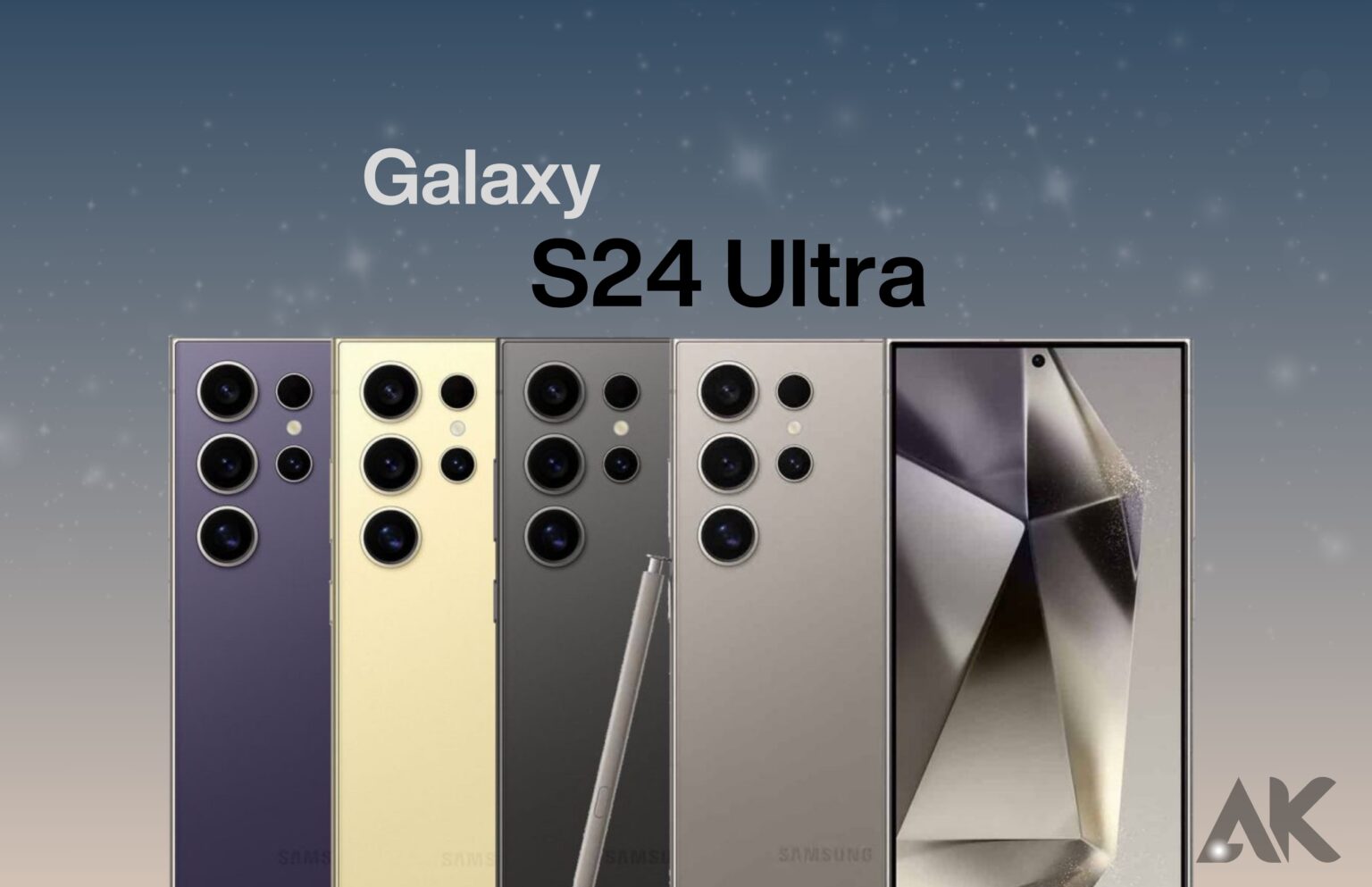 Discover the stunning color options available for the Galaxy S24 Ultra.