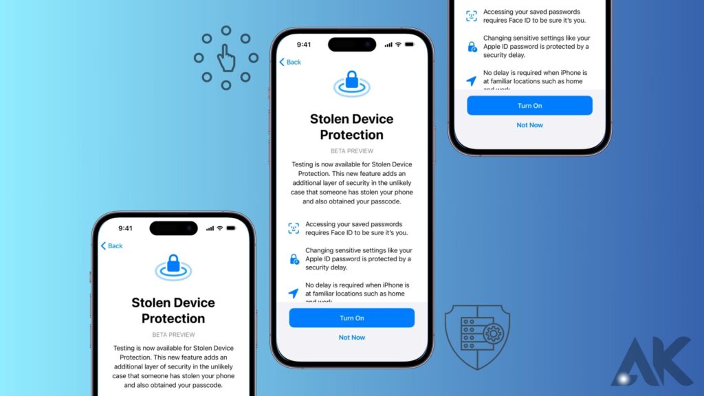 Stolen Device Protection Options