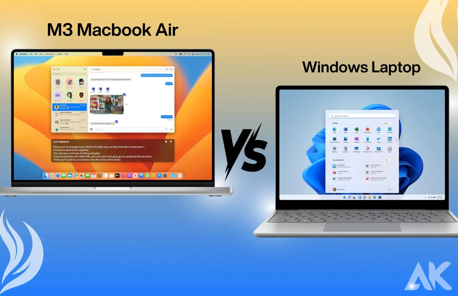 Mac vs PC Showdown M3 MacBook Air vs Windows Laptop