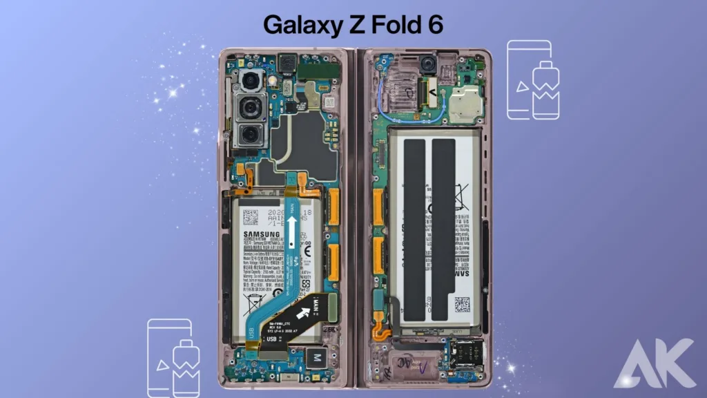 The main Galaxy Z Fold 6 battery was spotted, wrapped in an adhesive pouch.