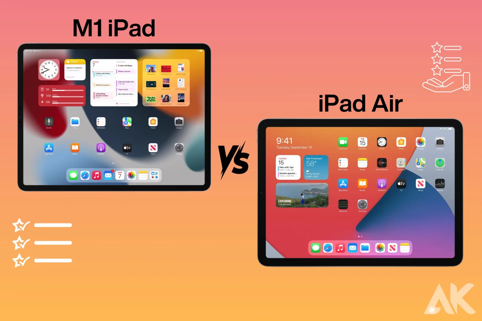 iPad Air vs M1 iPad features