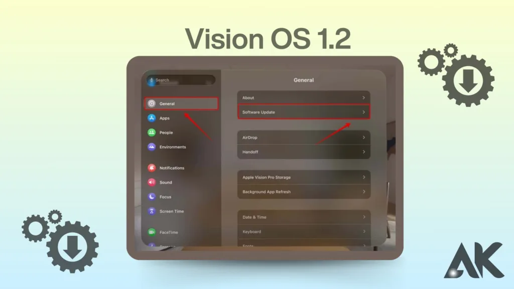 Vision OS 1.2 user guide