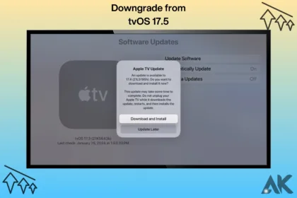 How to downgrade from tvOS 17.5