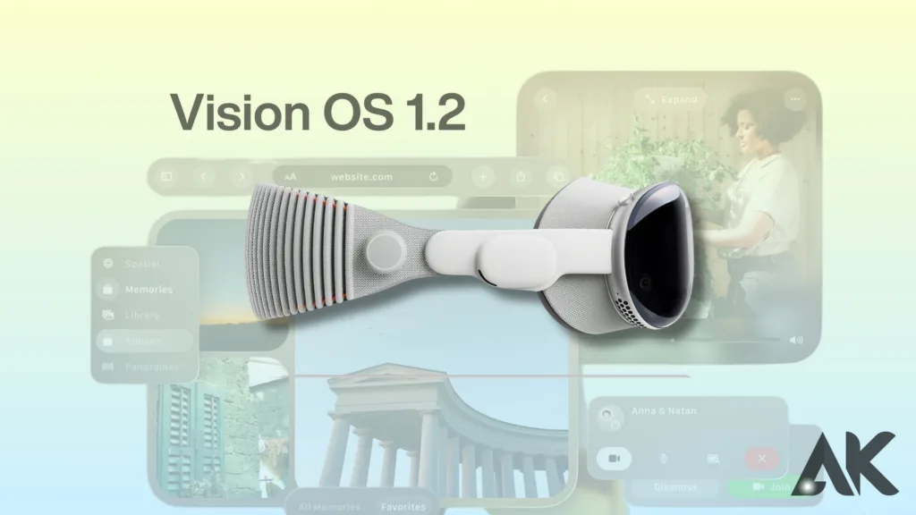 Vision OS 1.2 user guide