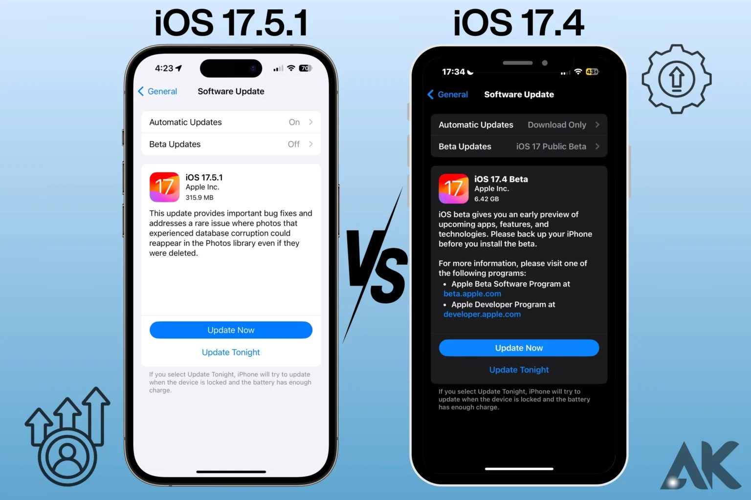 iOS 17.5.1 vs iOS 17.4