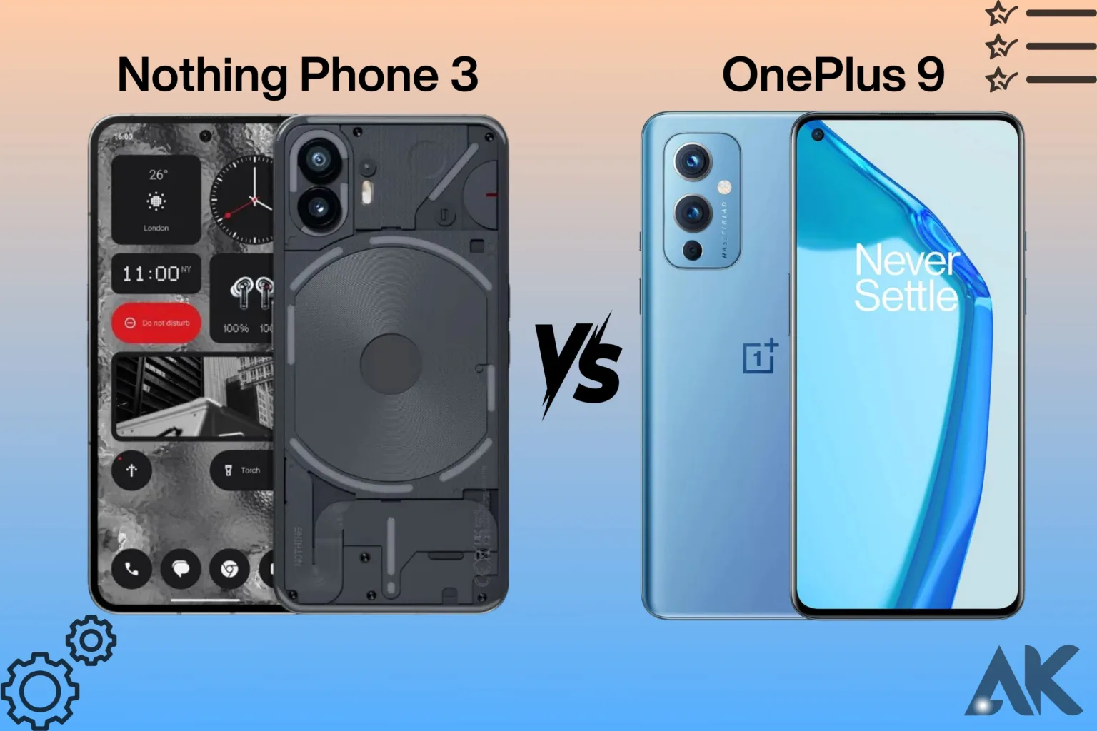 Nothing Phone 3 vs OnePlus 9 Comprehensive Comparison of Features and Specs