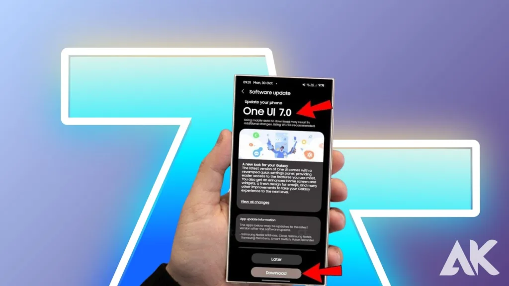 Samsung One UI 7 installation