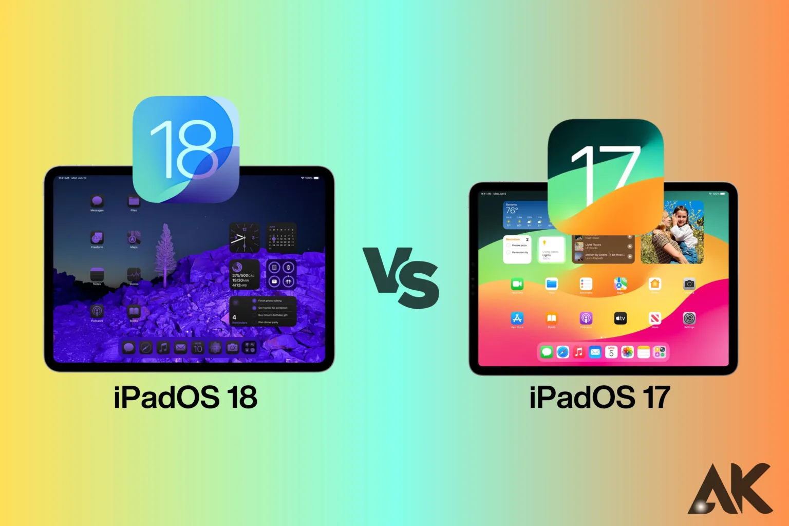 iPadOS 18 vs iPadOS 17