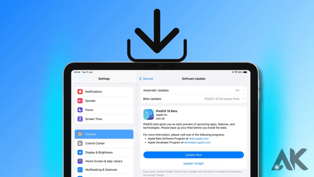 iPad OS 18.1 Beta installation guide