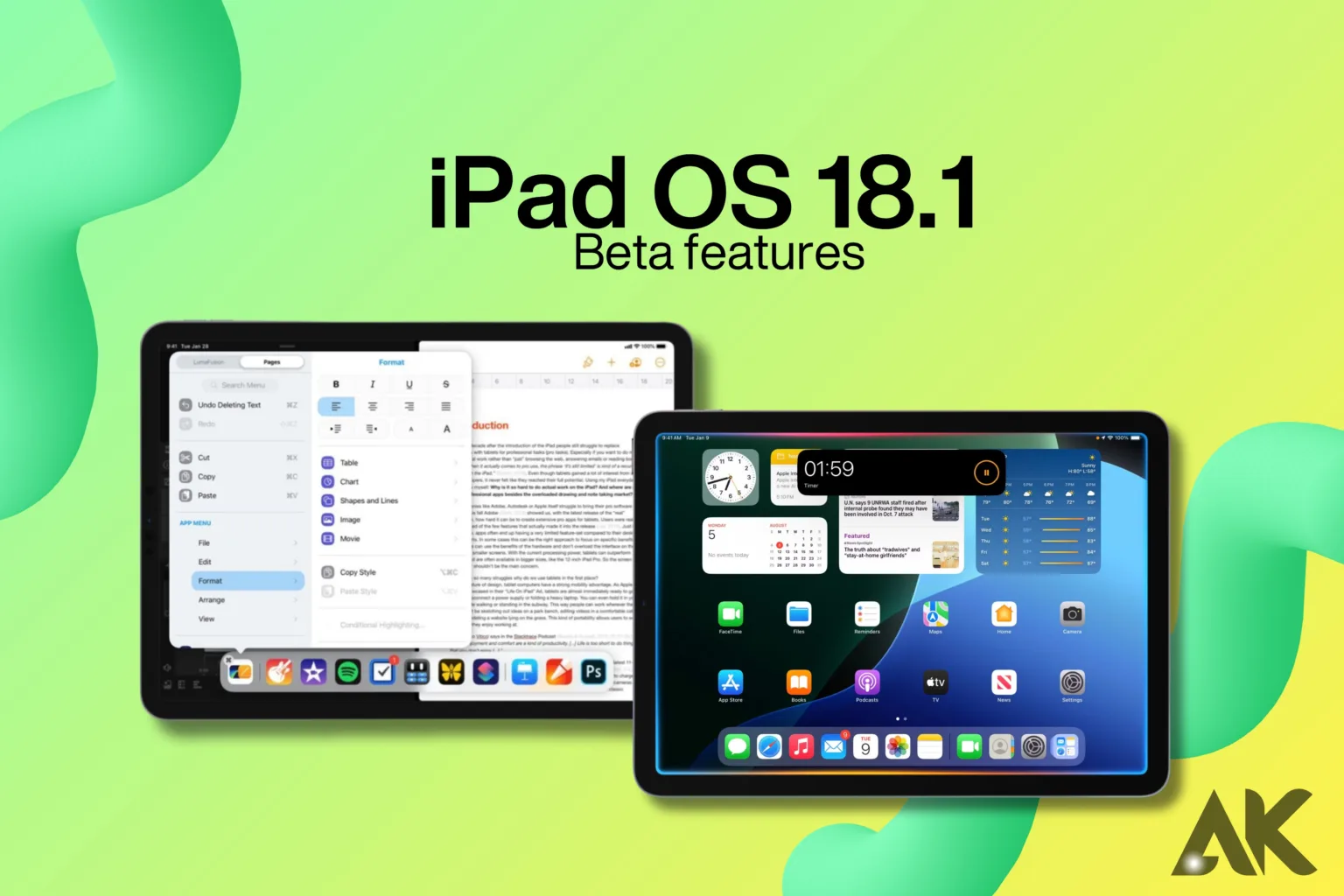 iPad OS 18.1 Beta features