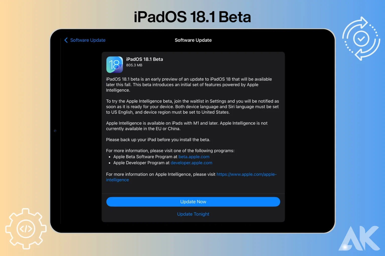 iPadOS 18.1 Beta