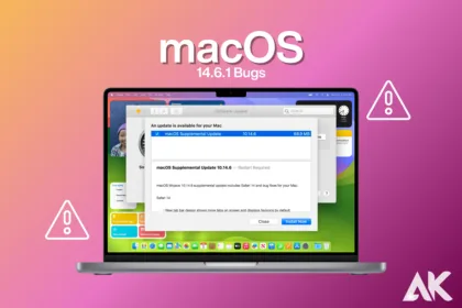 macOS 14.6.1 Bugs