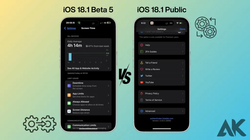 IOS 18.1 Beta 5 vs iOS 18.1 Public