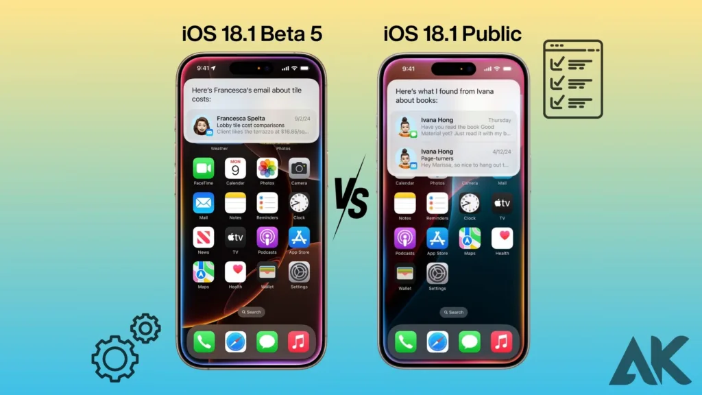 IOS 18.1 Beta 5 vs iOS 18.1 Public