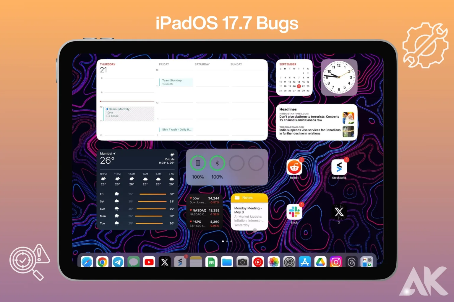 iPadOS 17.7 bugs