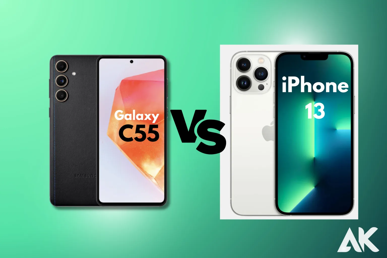 Galaxy C55 vs iPhone 13