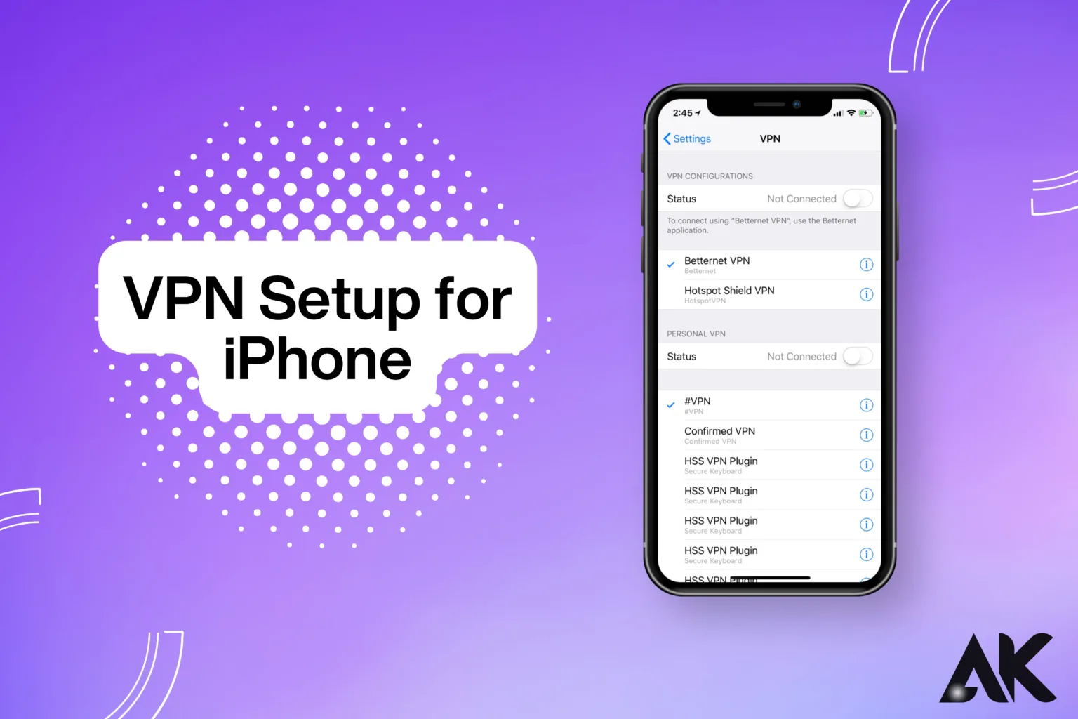 VPN setup for iPhone