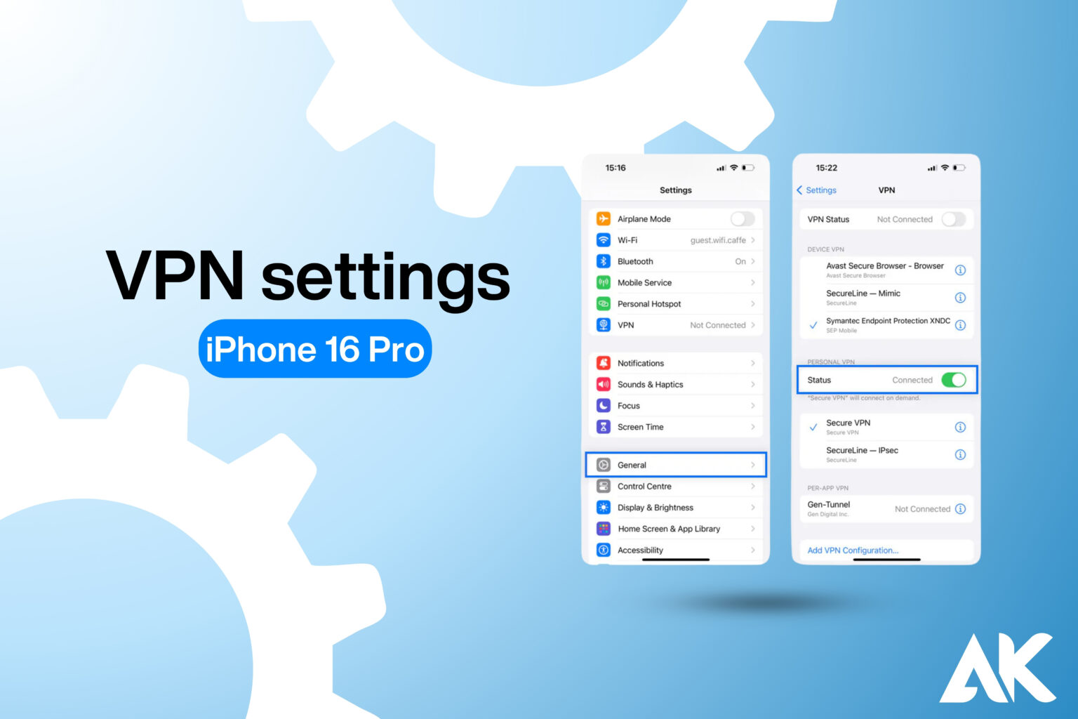 VPN settings iPhone 16 Pro