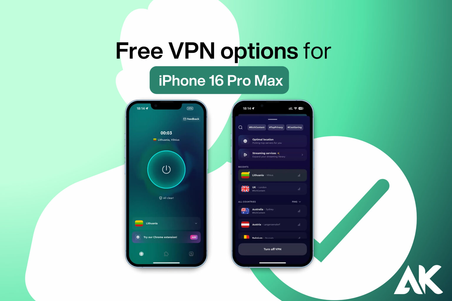 Free VPN options for iPhone 16 Pro Max