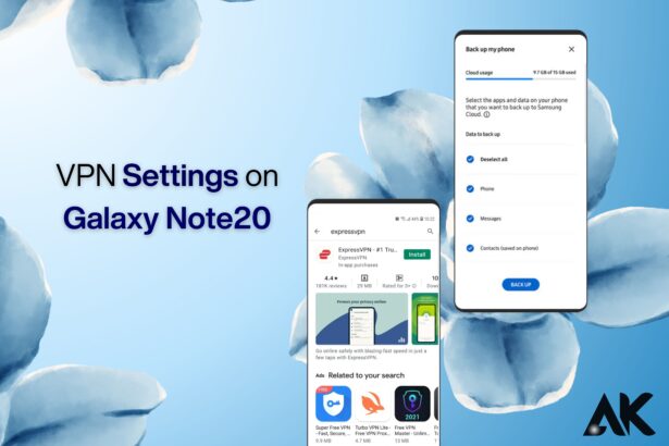 VPN settings on Galaxy Note20