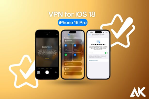 VPN for iOS 18 iPhone 16 Pro