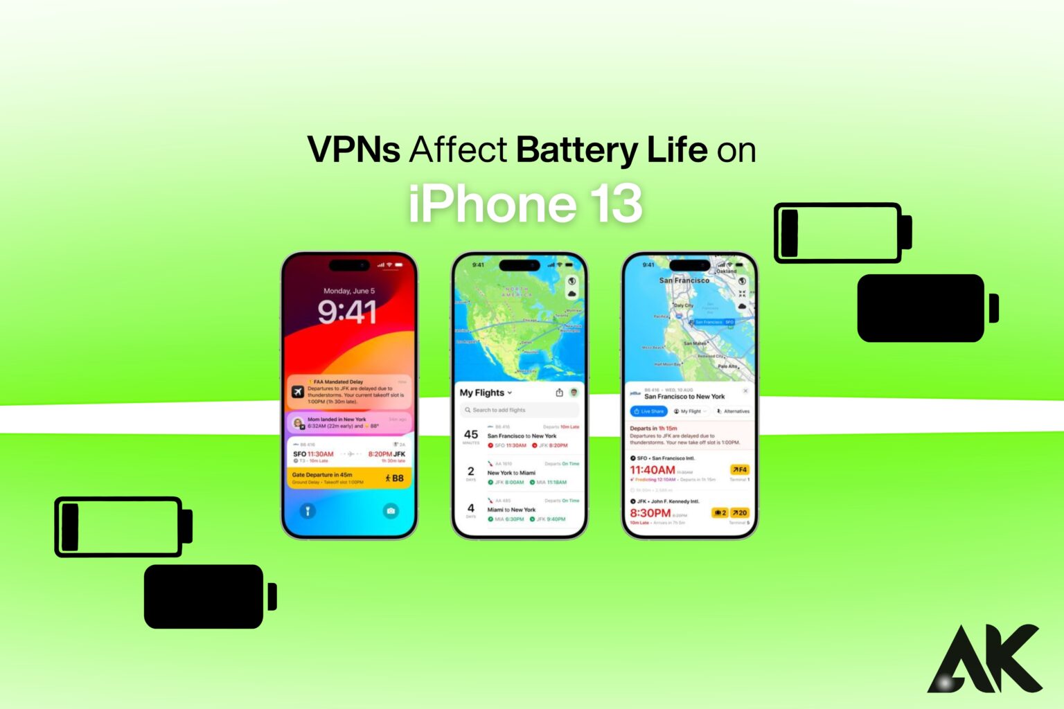 Do VPNs affect battery life on iPhone 13?