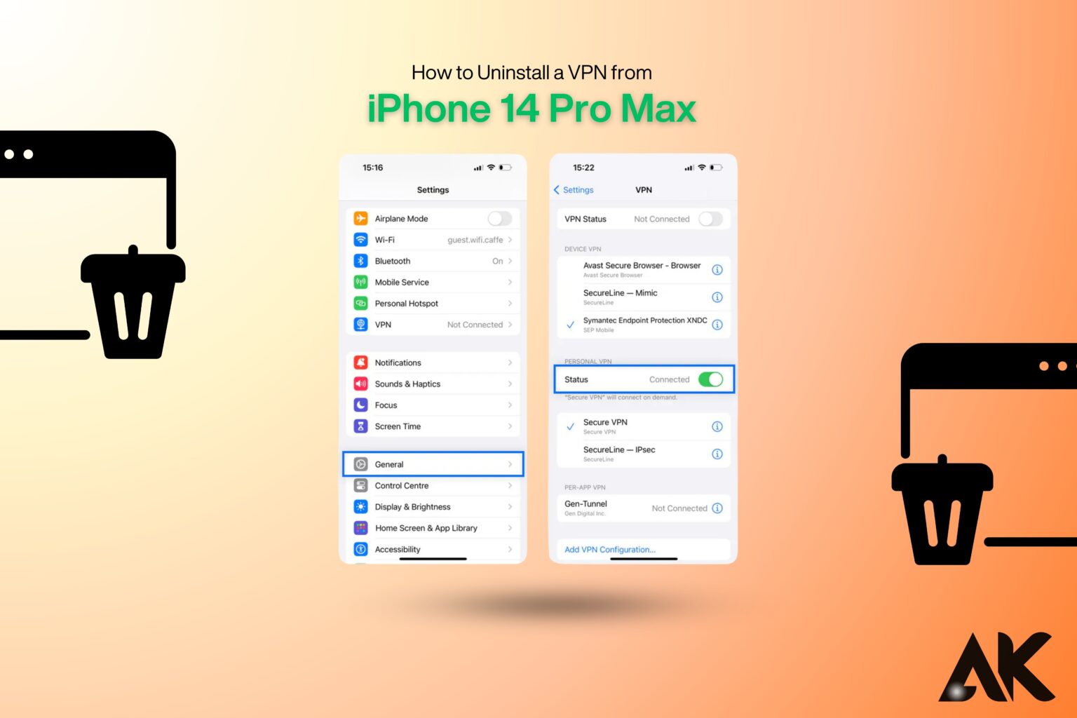 How to uninstall a VPN from iPhone 14 Pro Max