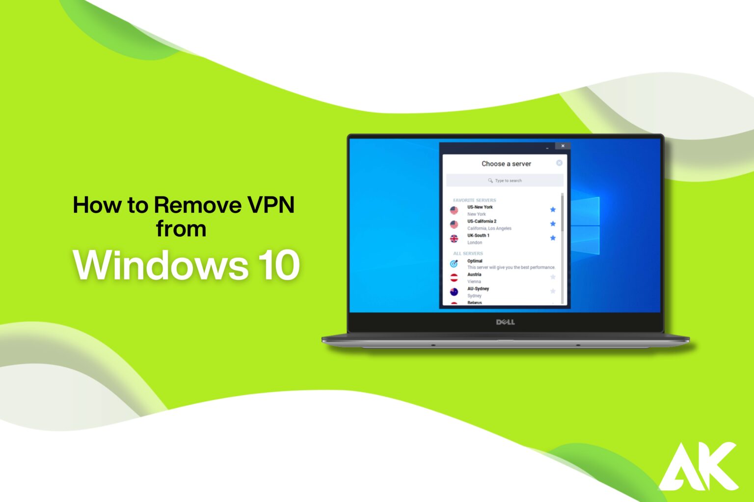 How to remove VPN from Windows 10