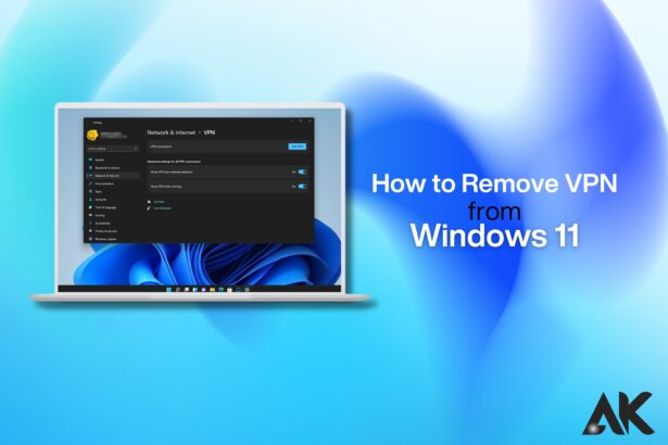 How to remove VPN from Windows 11